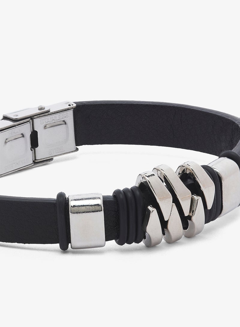 Seventy Five Faux Leather Bracelet - Image 3